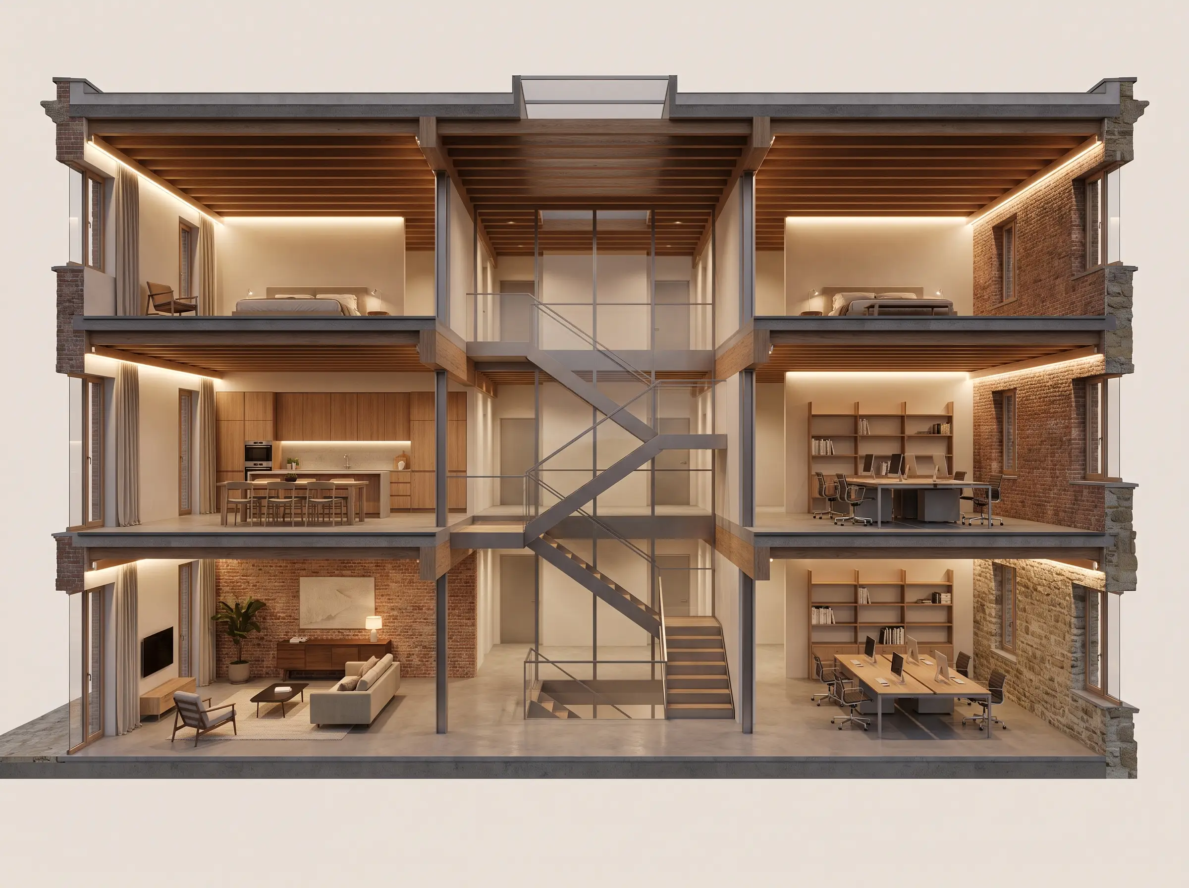 Adaptive reuse · sectional cut