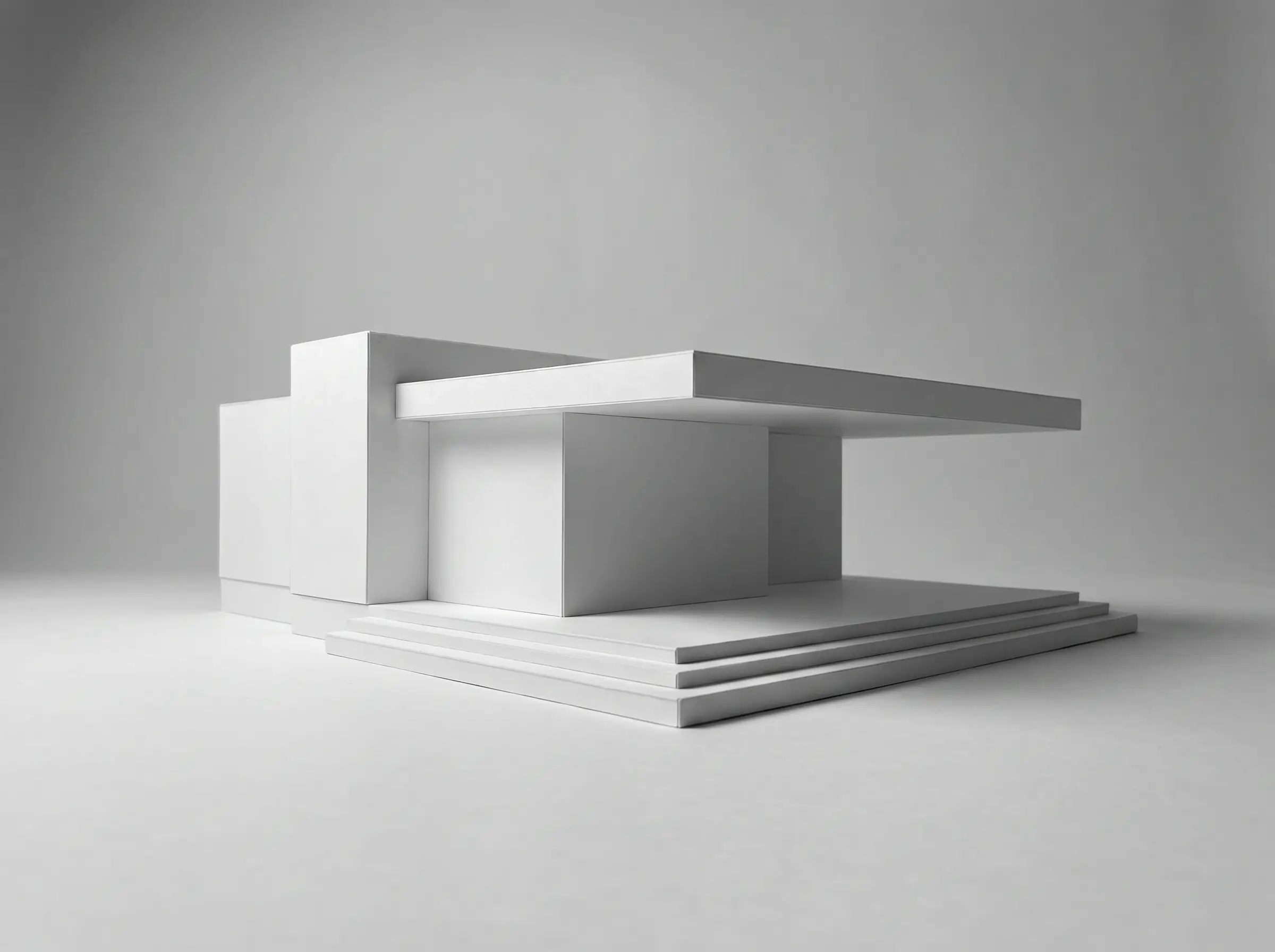 Pavilion · white massing model