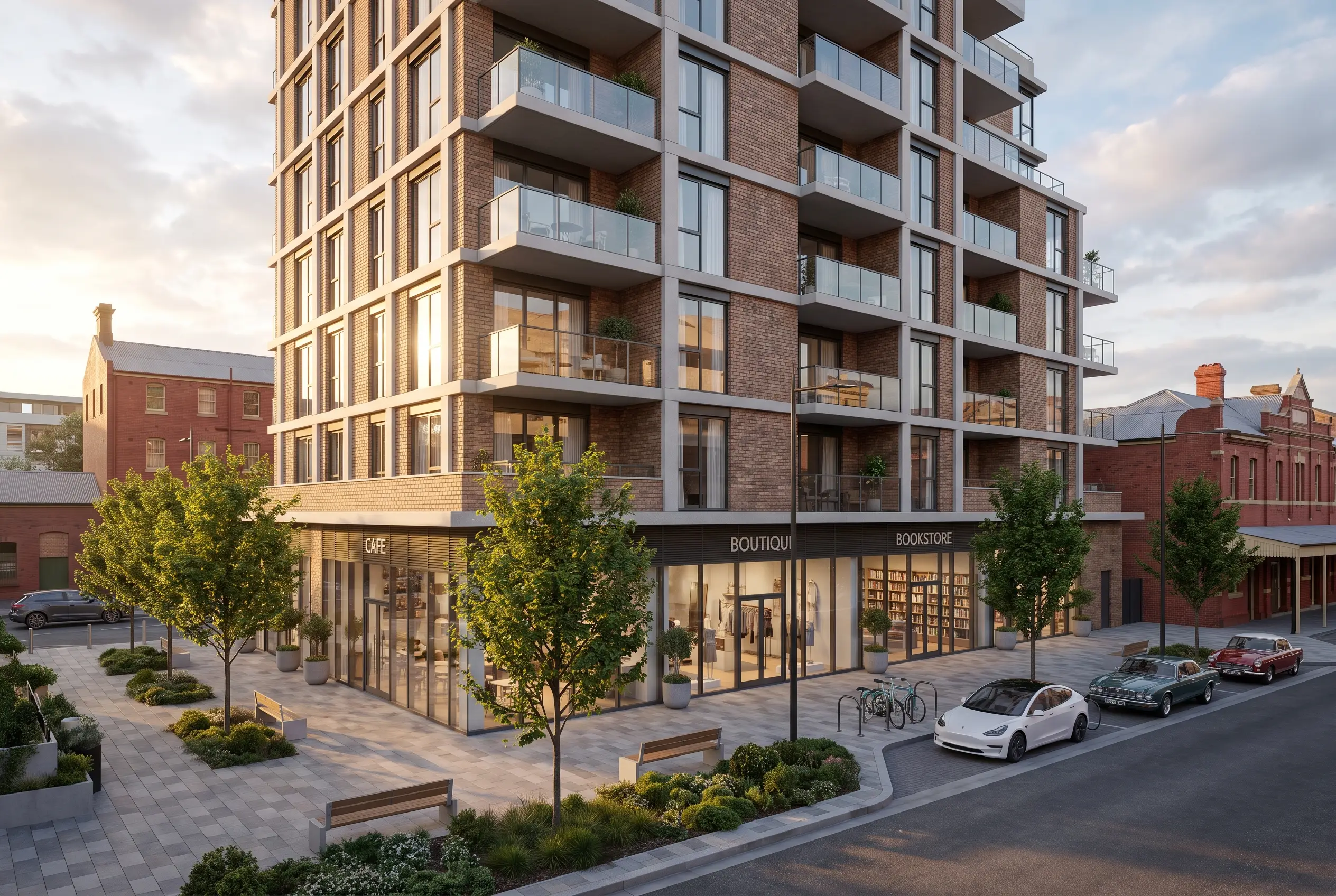 Mixed-use block · street level