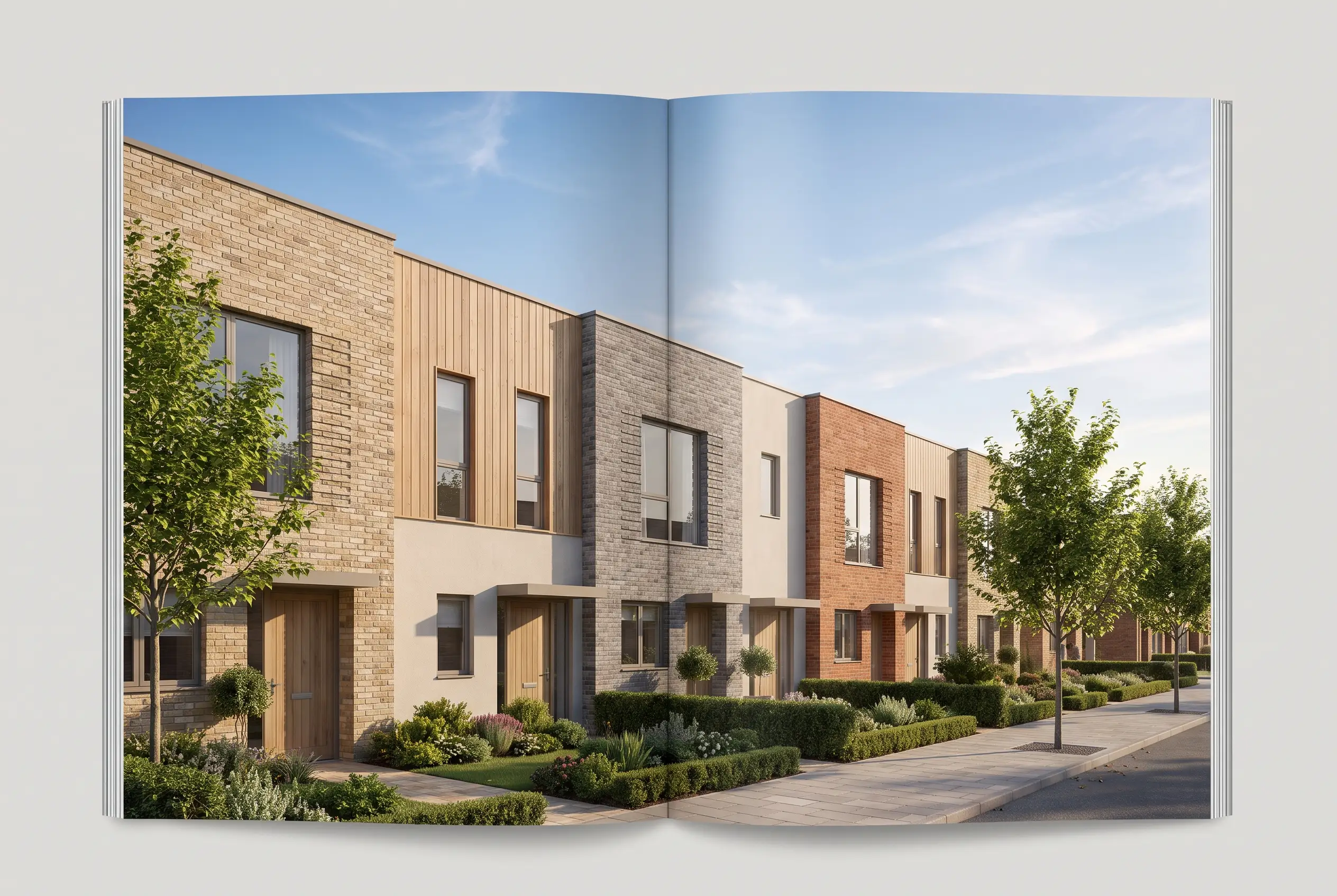 Townhouse row · daylight