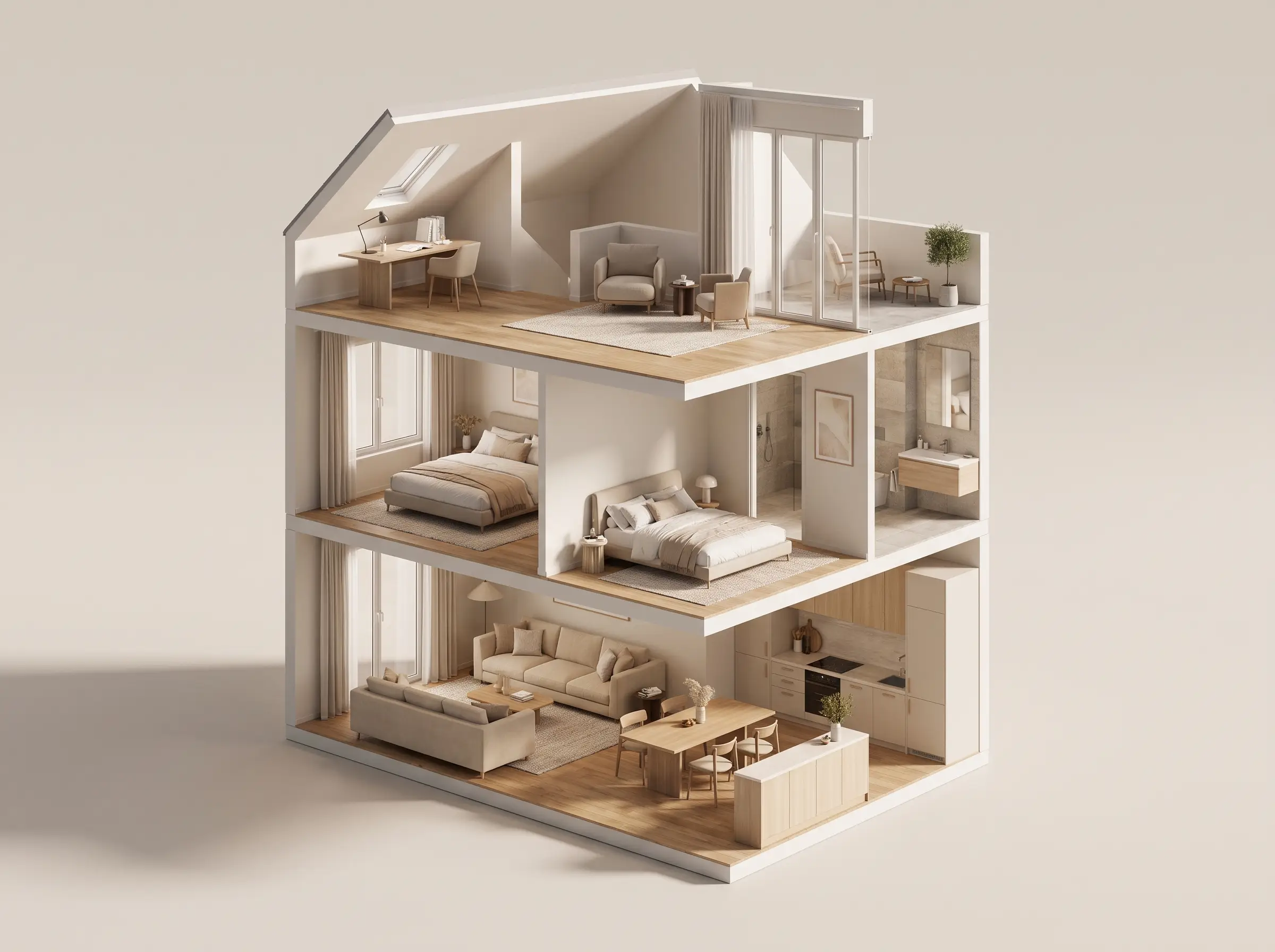 Townhouse · multi-level plan