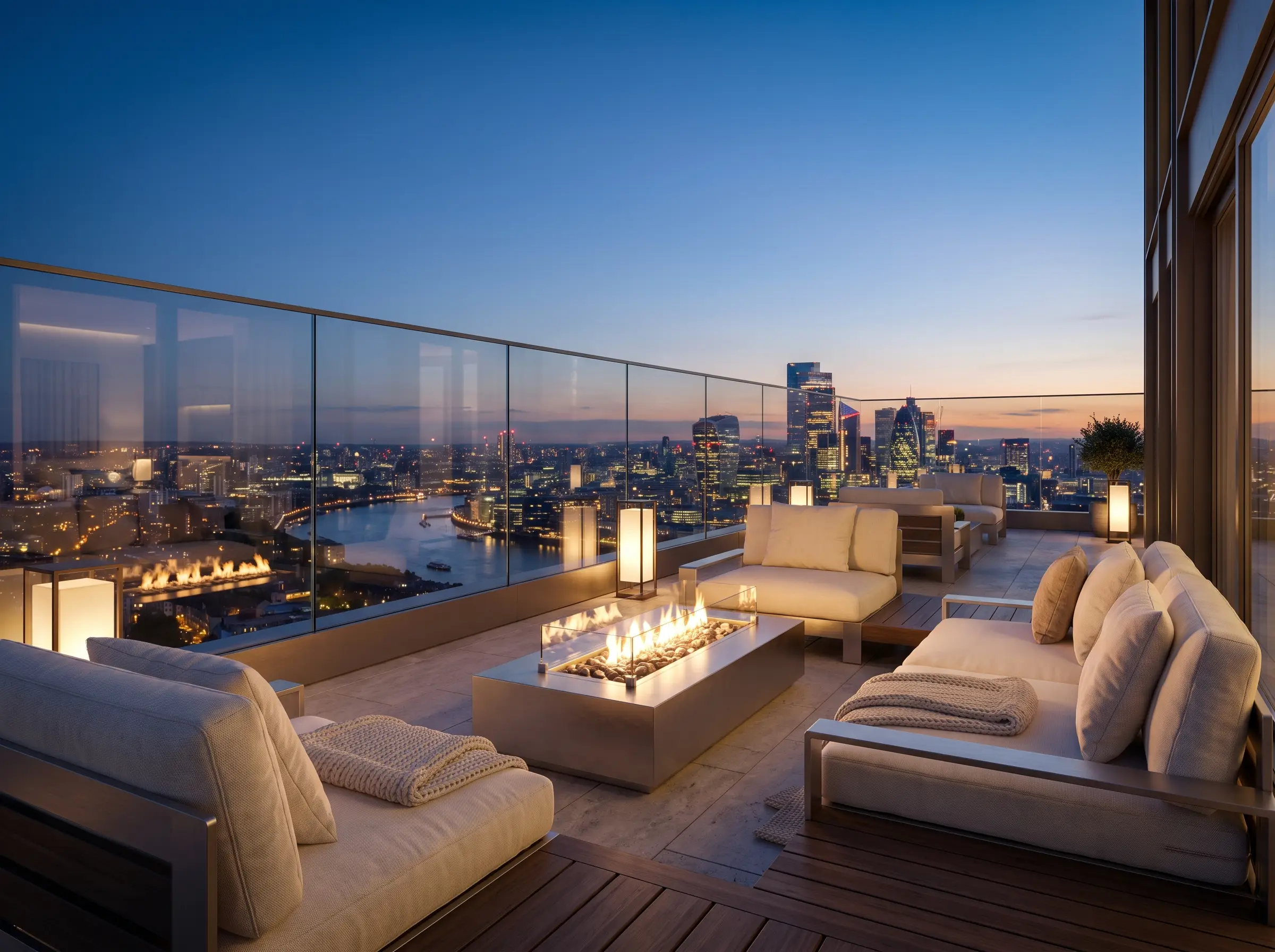Penthouse terrace · city view