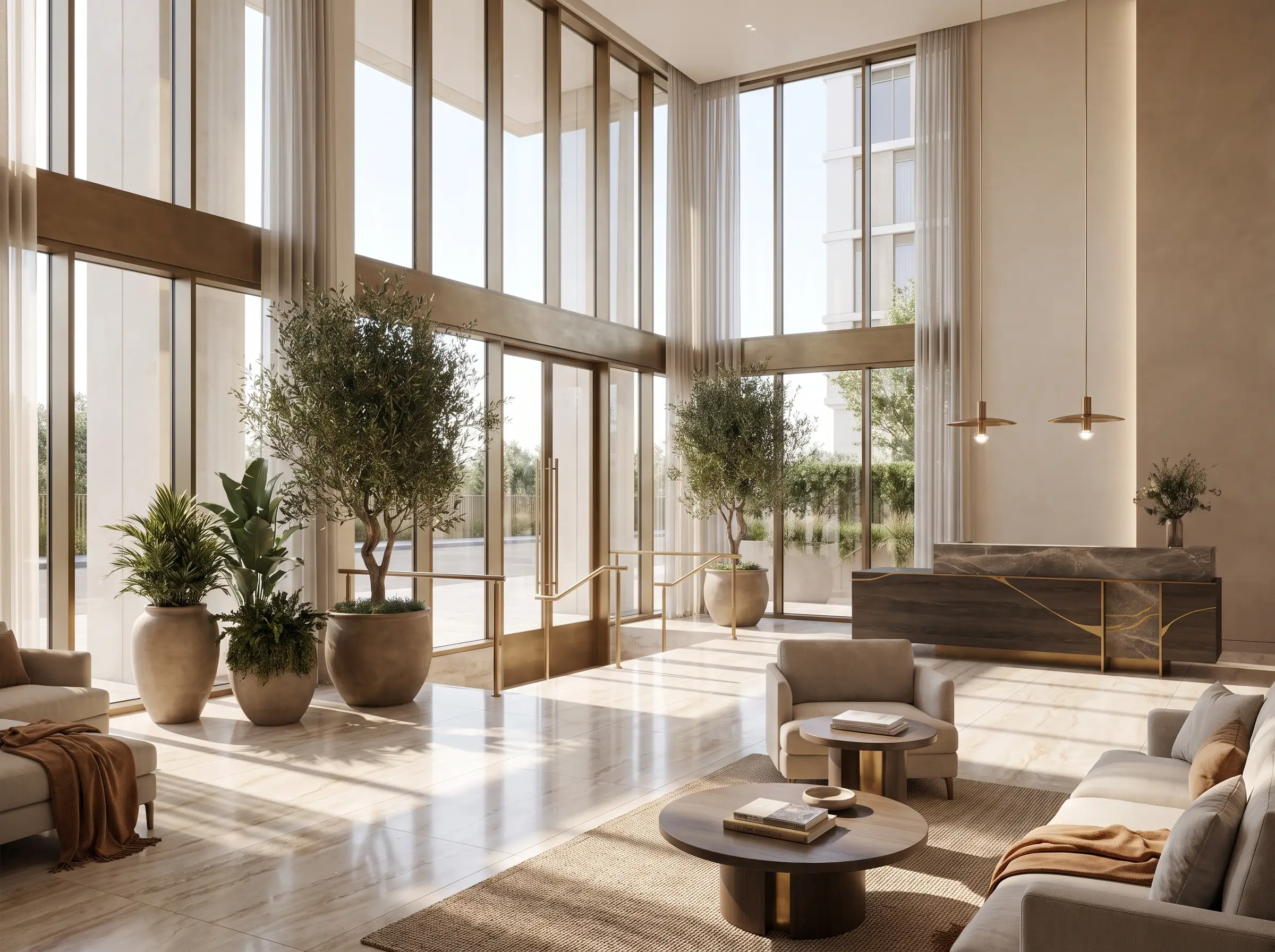 Tower lobby · double-height