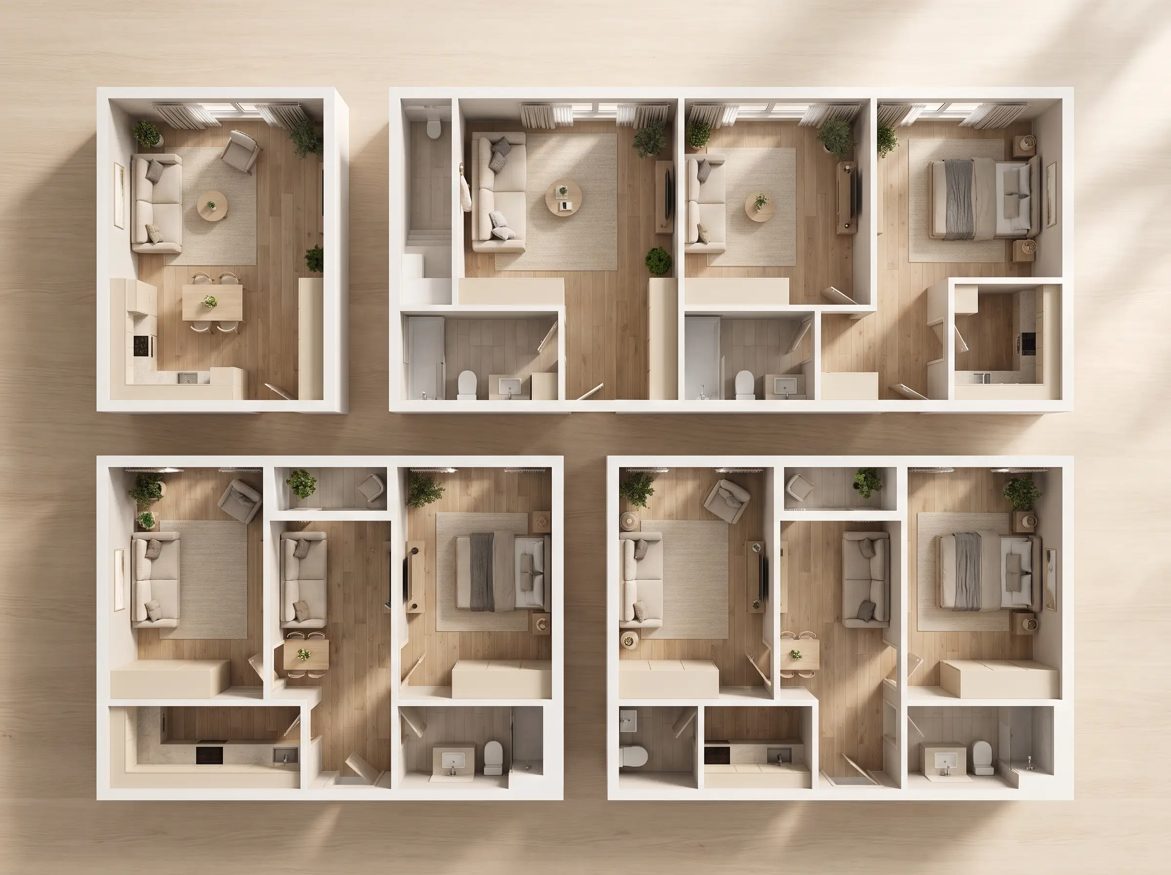 Unit plan set · furnished
