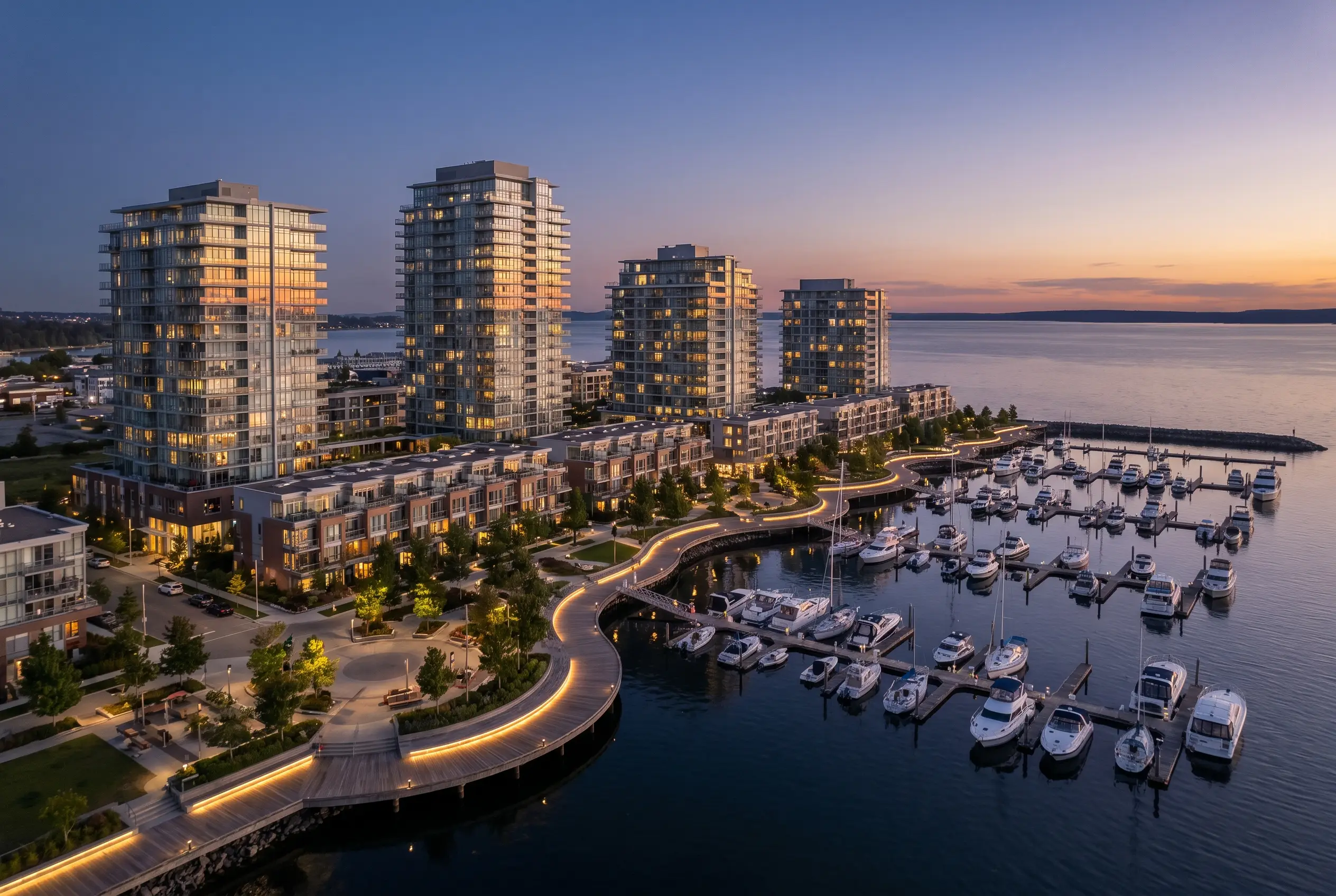 Waterfront development · aerial